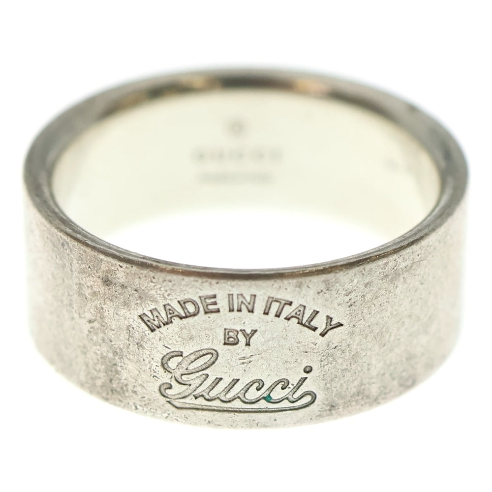 GUCCI(グッチ) クラシックロゴ 刻印 プレーン リング シルバー