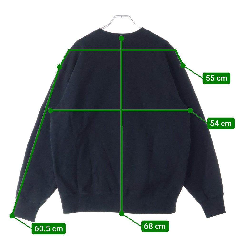 SUPREME(シュプリーム) 21SS Stacked Crewneck スタックロゴ クルーネックスウェットトレーナー ブラック