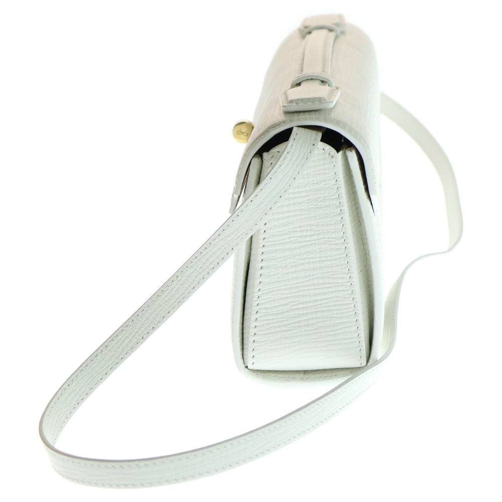 Anya Hindmarch(アニヤハインドマーチ) Mortimer モティマークラッチ 2Way レザー ショルダーハンドバッグ ホワイト