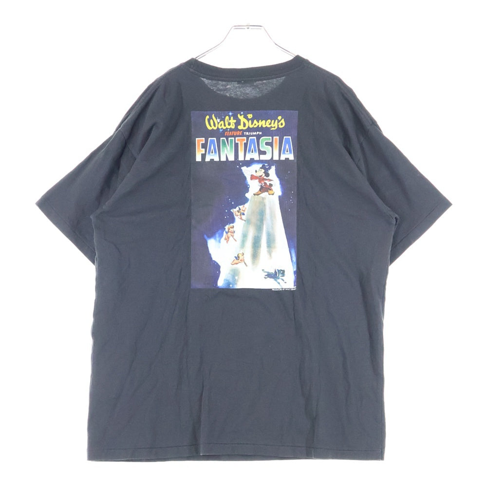 JOURNAL STANDARD(ジャーナルスタンダード) ×DISNEY FANTASIA ディズニー ファンタジア シングルステッチ クルーネック半袖プリントTシャツ カットソー ブラック 25-071-600-9060-1-0