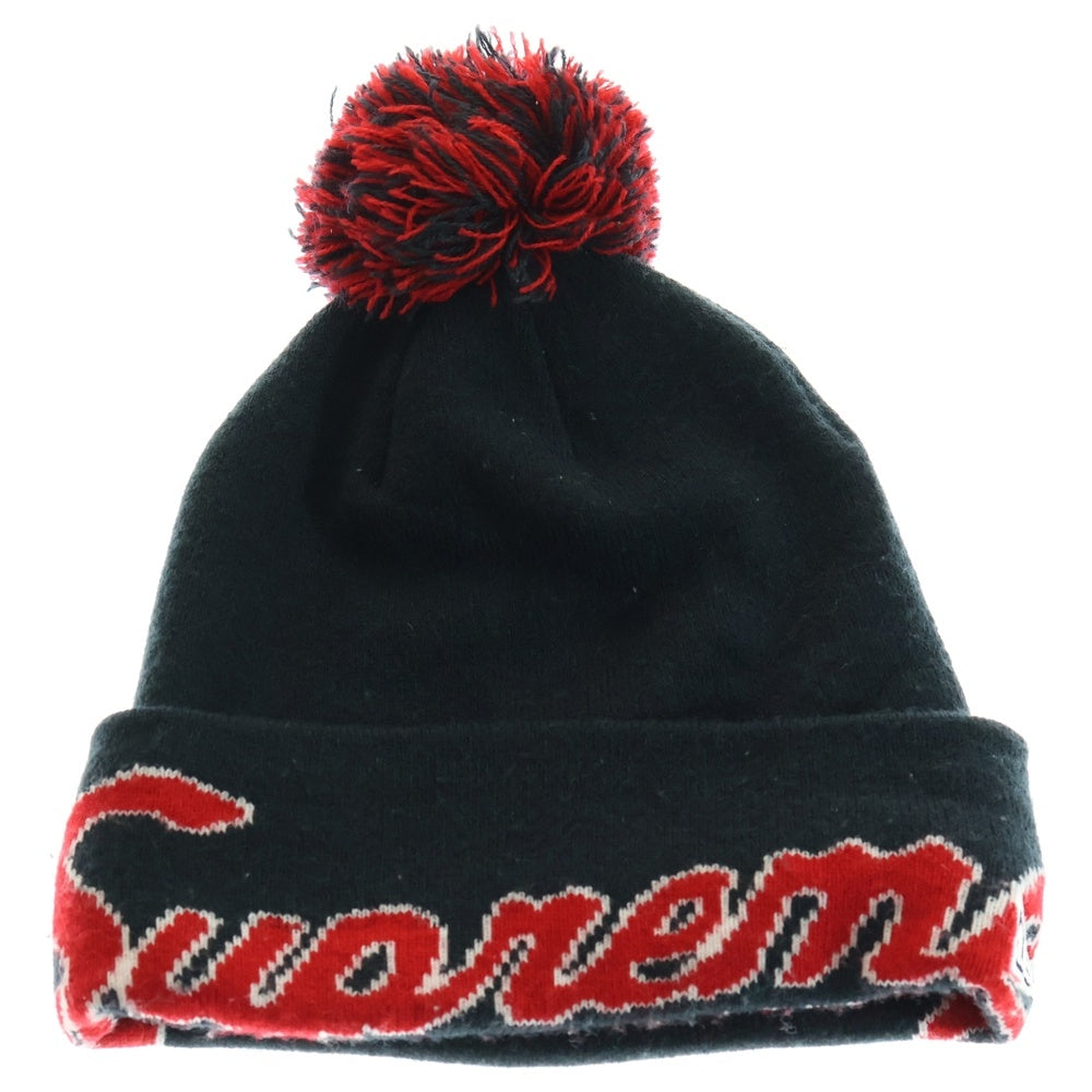 SUPREME(シュプリーム) 19AW ×NEW ERA Script Cuff Beanie ニューエラ スクリプトカフ ビーニー ブラック/レッド