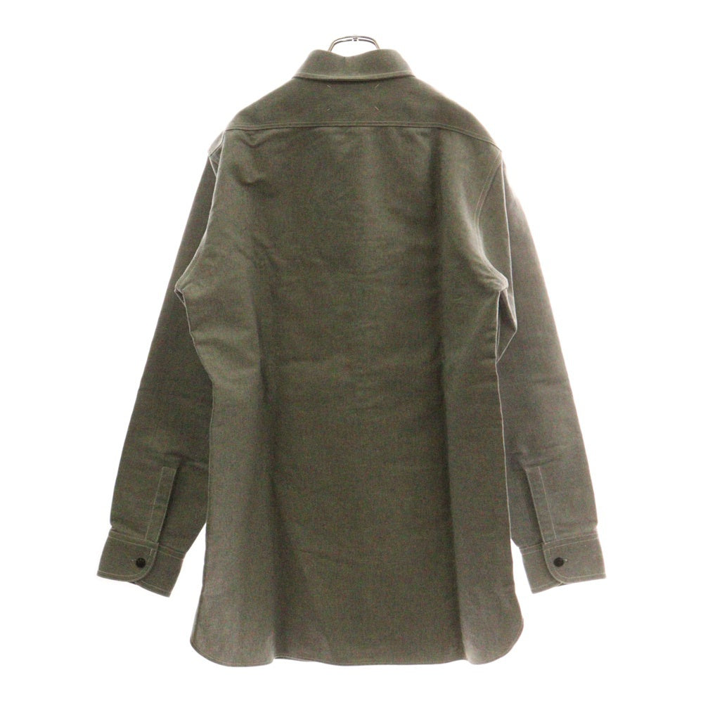 Maison Martin Margiela(メゾンマルタンマルジェラ) 24SS ポインテッドカラー 長袖 シャツ グレー S67DT0013