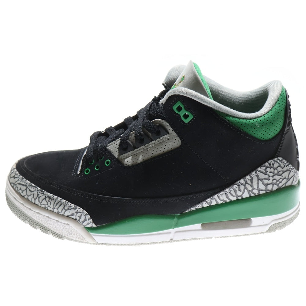NIKE(ナイキ) AIR JORDAN 3 RETRO PINE GREEN エアジョーダン3 レトロ パイン グリーン ハイカットスニーカー ブラック/グリーン US10/28cm CT8532-030