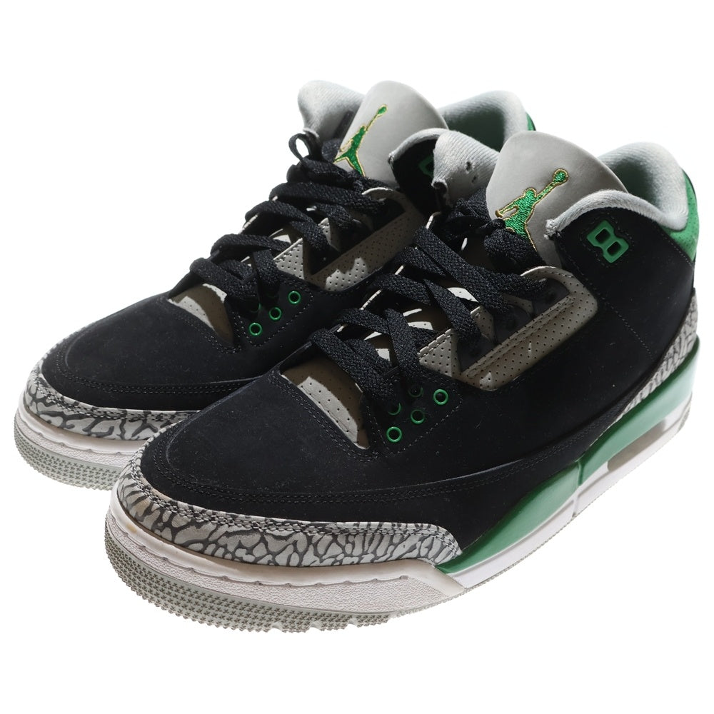 NIKE(ナイキ) AIR JORDAN 3 RETRO PINE GREEN エアジョーダン3 レトロ パイン グリーン ハイカットスニーカー ブラック/グリーン US10/28cm CT8532-030