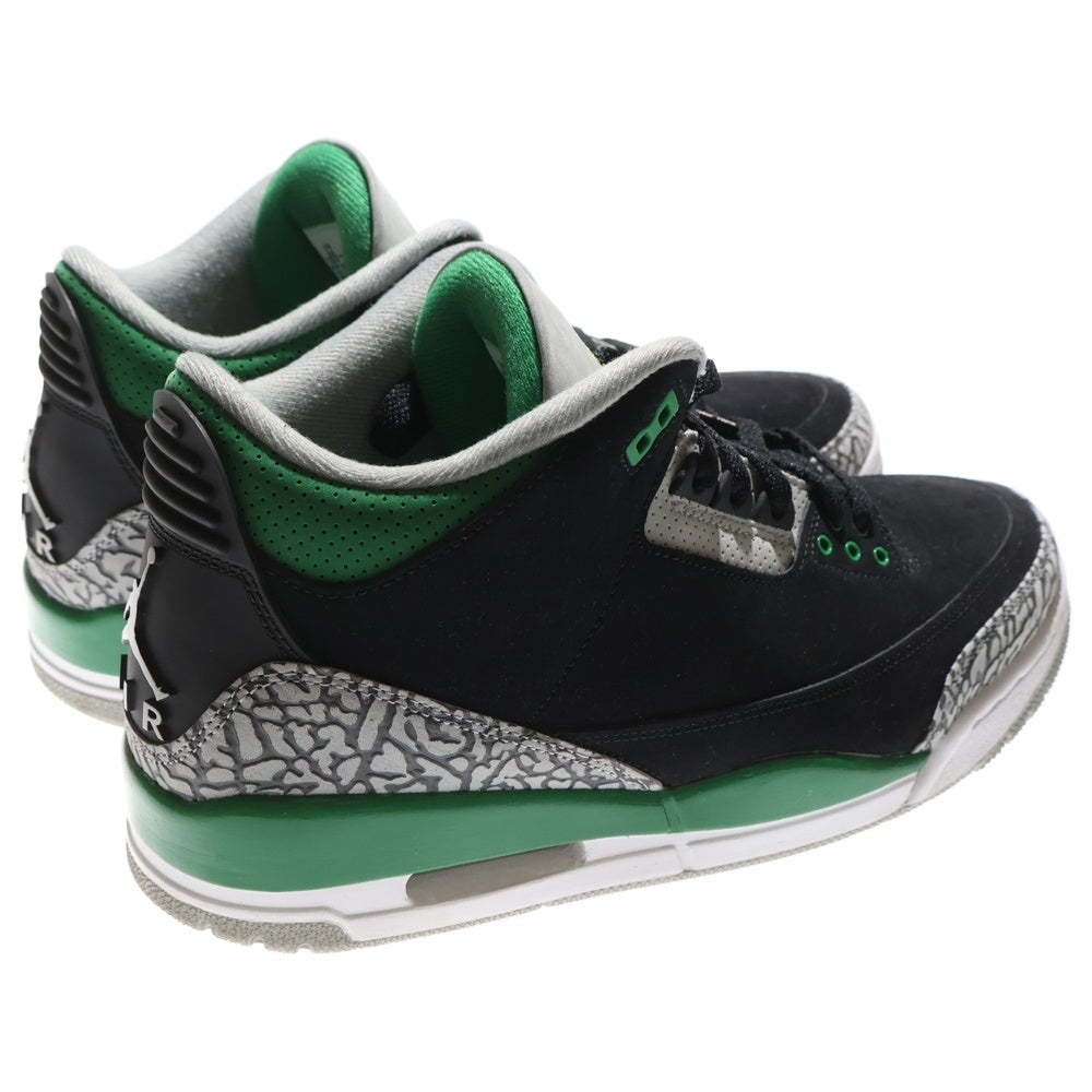 NIKE(ナイキ) AIR JORDAN 3 RETRO PINE GREEN エアジョーダン3 レトロ パイン グリーン ハイカットスニーカー ブラック/グリーン US10/28cm CT8532-030