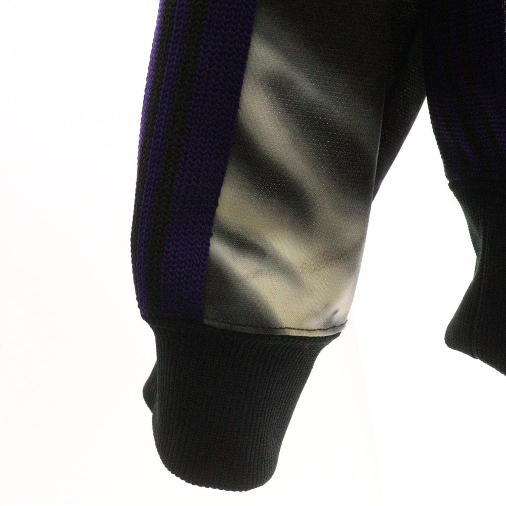 Needles(ニードルス) 胸ロゴデザイン タイダイ柄 ジップアップ トラックジャケット ブラック/ホワイト 0T1502