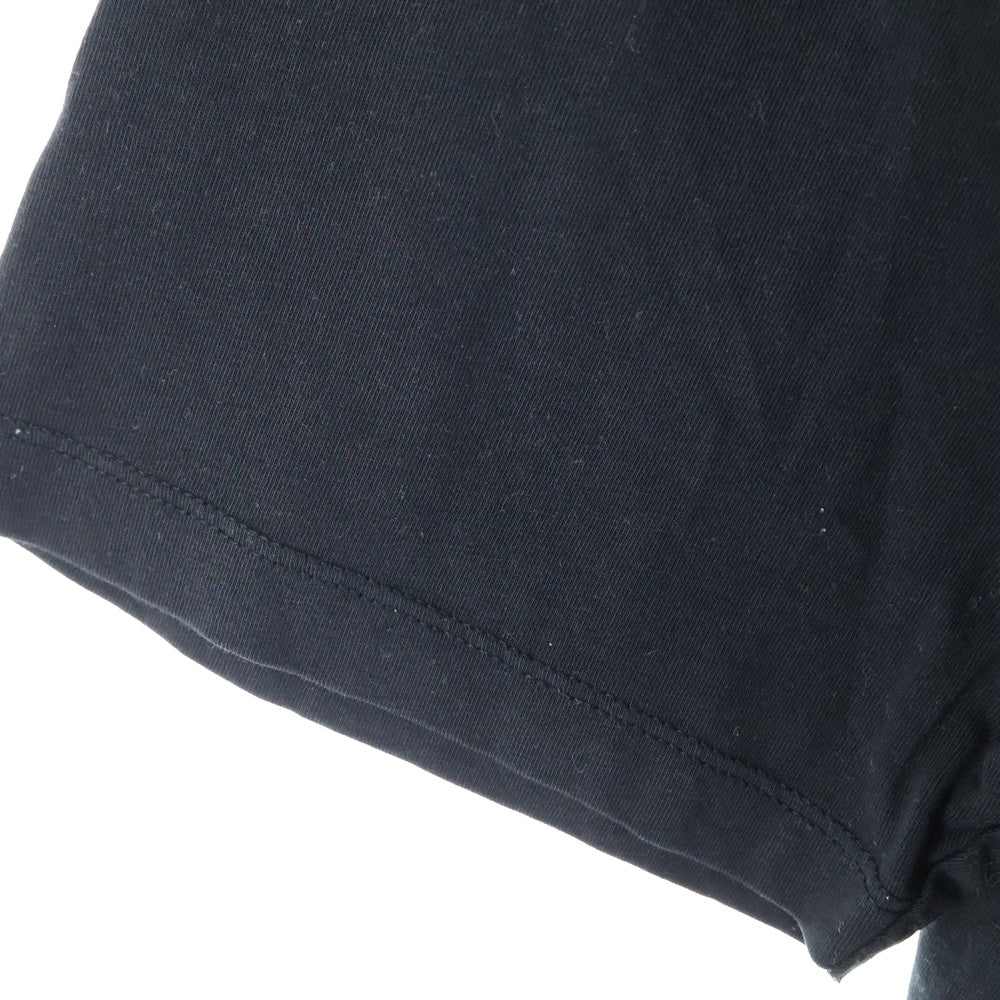 MARCELO BURLON(マルセロバーロン) フロントロゴデザインプリント クルーネック カットソー 半袖Tシャツ ブラック