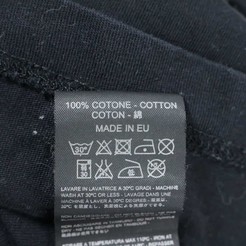 MARCELO BURLON(マルセロバーロン) フロントロゴデザインプリント クルーネック カットソー 半袖Tシャツ ブラック