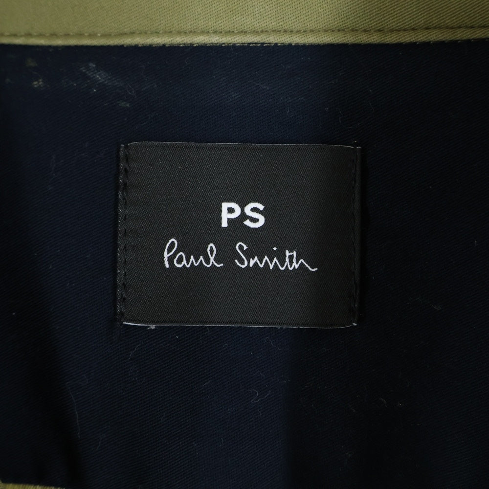 Paul Smith(ポールスミス) 胸ポケットデザイン 5B オープンカラー 半袖シャツ グリーン PY-BM-79672