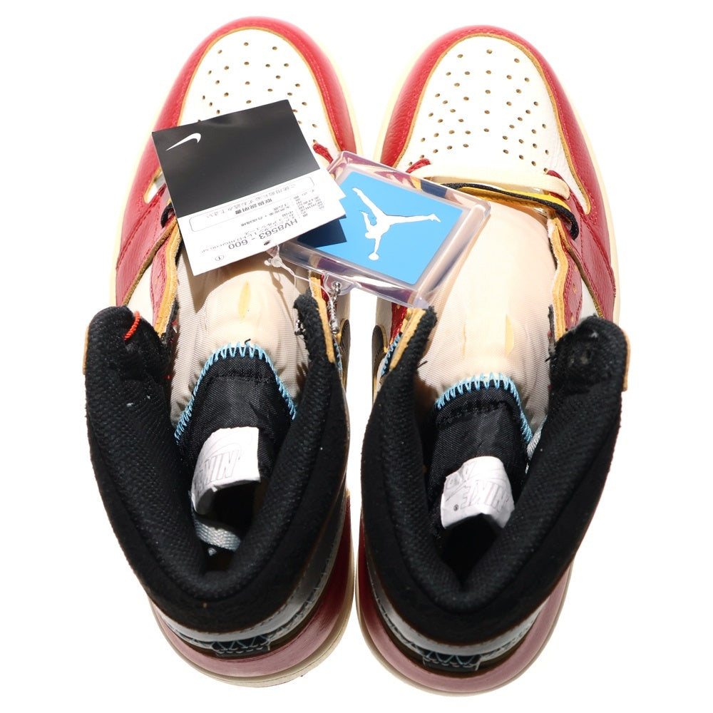 NIKE(ナイキ) ×UNION AIR JORDAN 1 HIGH Chicago/Shadow ユニオン エアジョーダン 1 ハイカットスニーカー マルチカラー US8/26cm HV8563-600