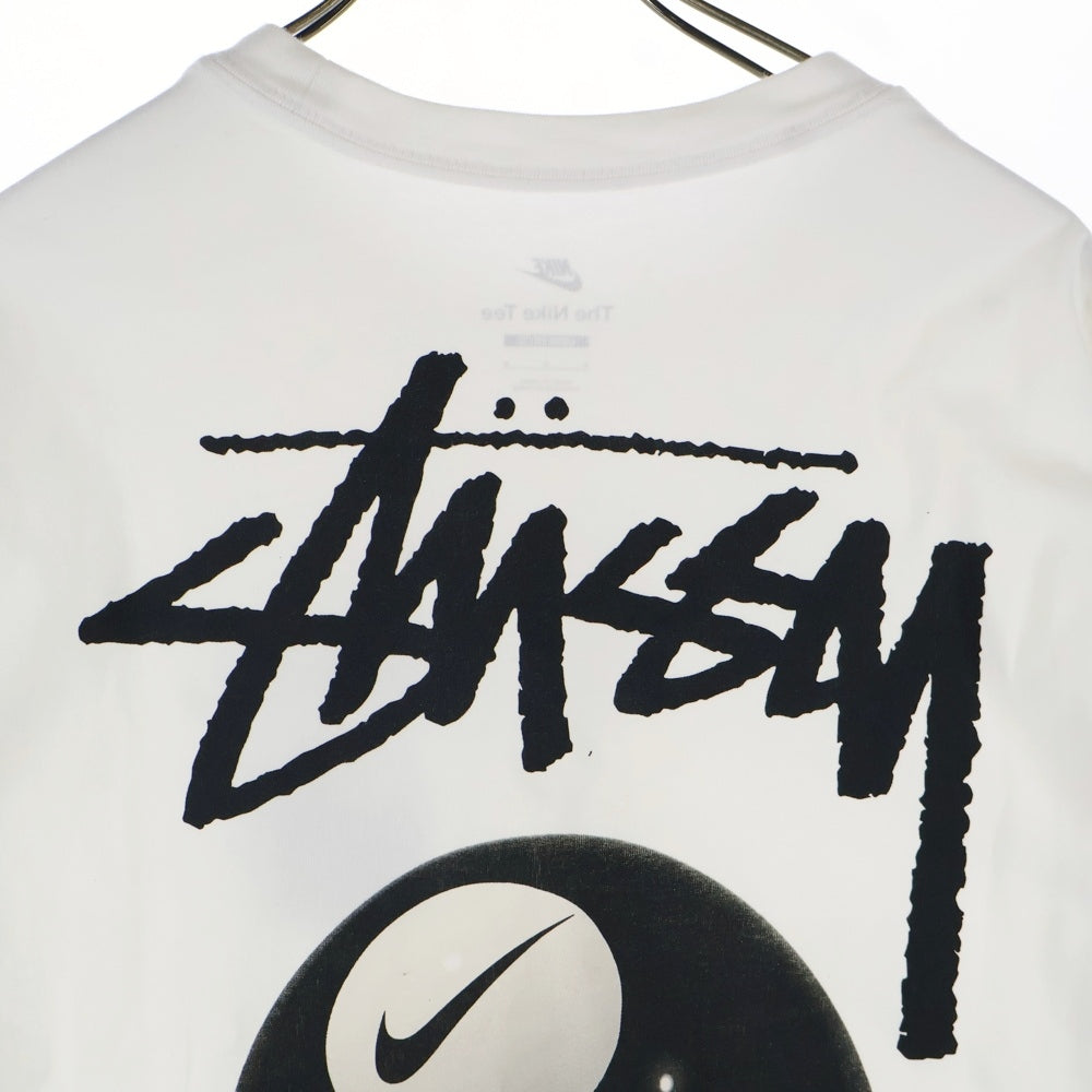 NIKE(ナイキ) ×STUSSY NRG FL SS 8BALL TEE ステューシー 8ボールプリント 半袖Tシャツ クルーネック カットソー ホワイト DO9322-100