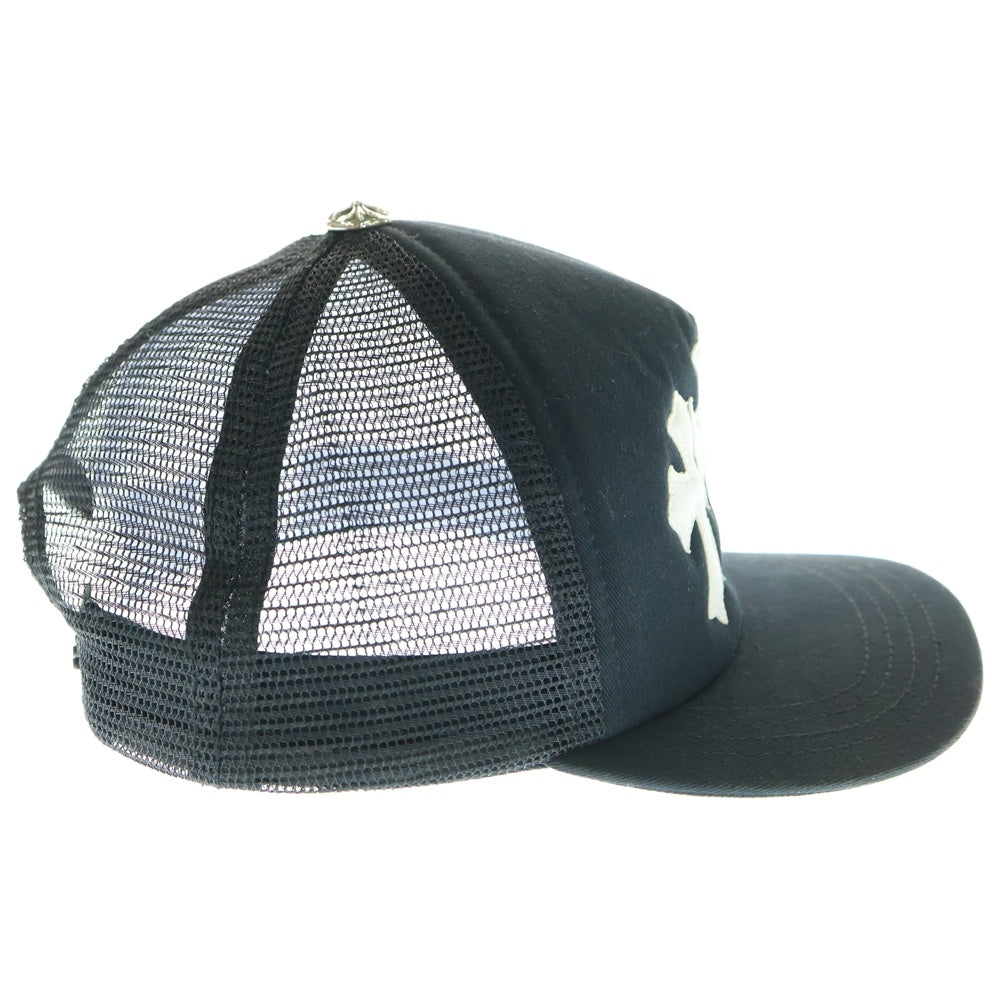 CHROME HEARTS(クロムハーツ) TRUCKER CAP セメタリークロスパッチ メッシュトラッカーキャップ ホワイト/ブラック