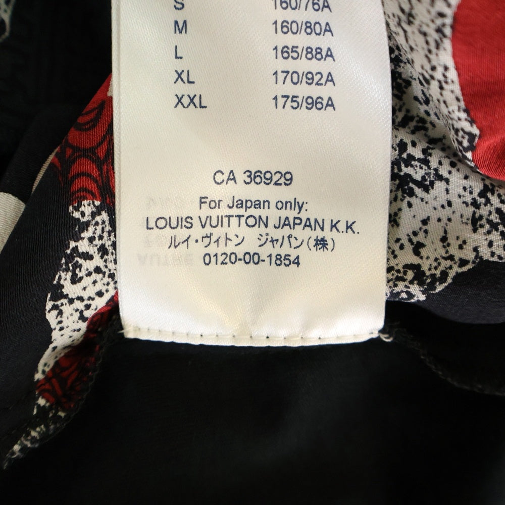 LOUIS VUITTON(ルイヴィトン) 18SS CLOUD PATTTERN DRESS 総柄 シルク クラウドパターンドレス ワンピース レディース レッド/ブラック RW181A GCB FEDR38