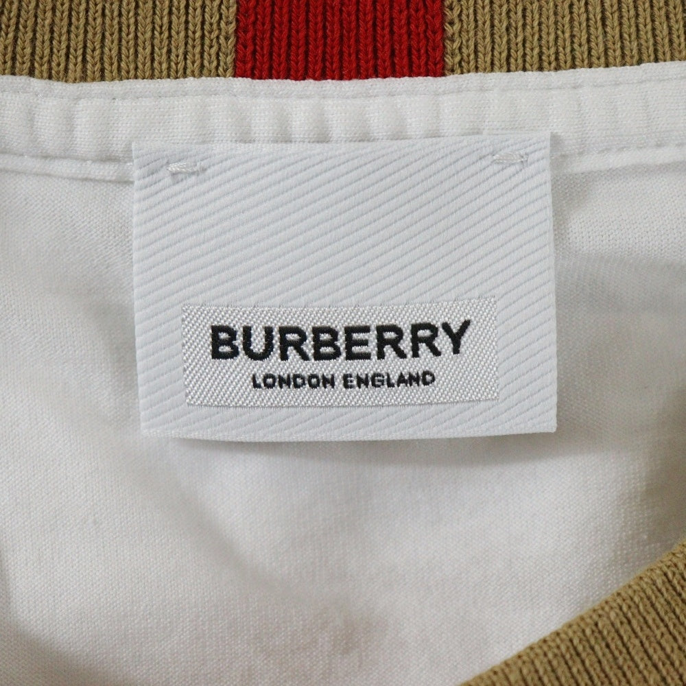 BURBERRY(バーバリー) JAYSON ジェイソン クルーネック 半袖Tシャツ カットソー ホワイト 8078115