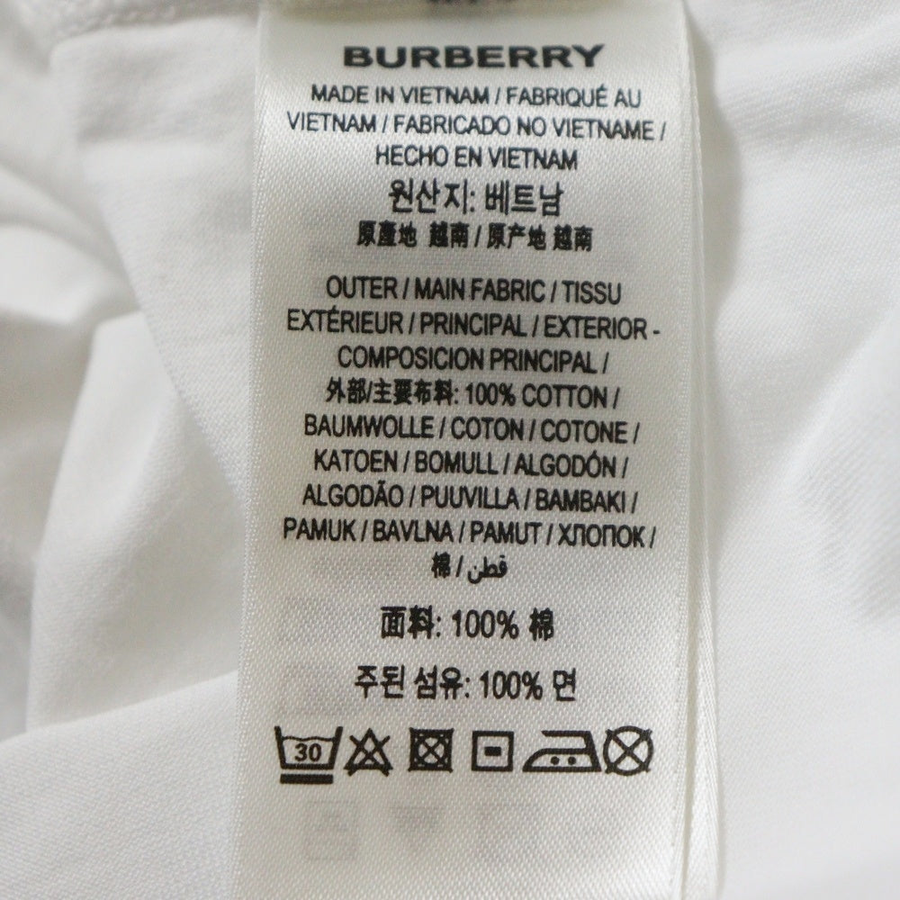 BURBERRY(バーバリー) JAYSON ジェイソン クルーネック 半袖Tシャツ カットソー ホワイト 8078115