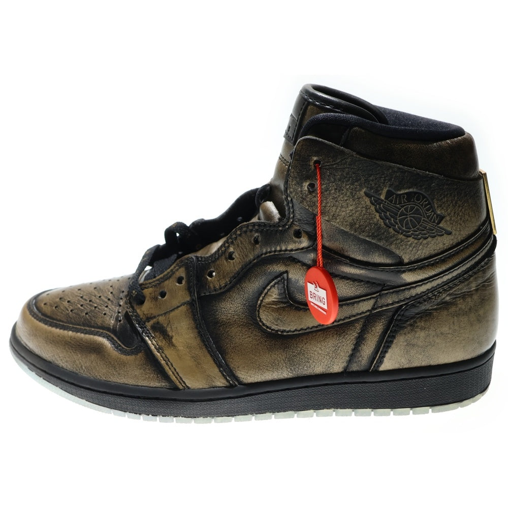 NIKE(ナイキ) AIR JORDAN 1 RETRO HIGH OG WINGS エア ジョーダン1 レトロ ウイングス ハイカットスニーカー ゴールド/ブラック US11/29cm AA2887-035