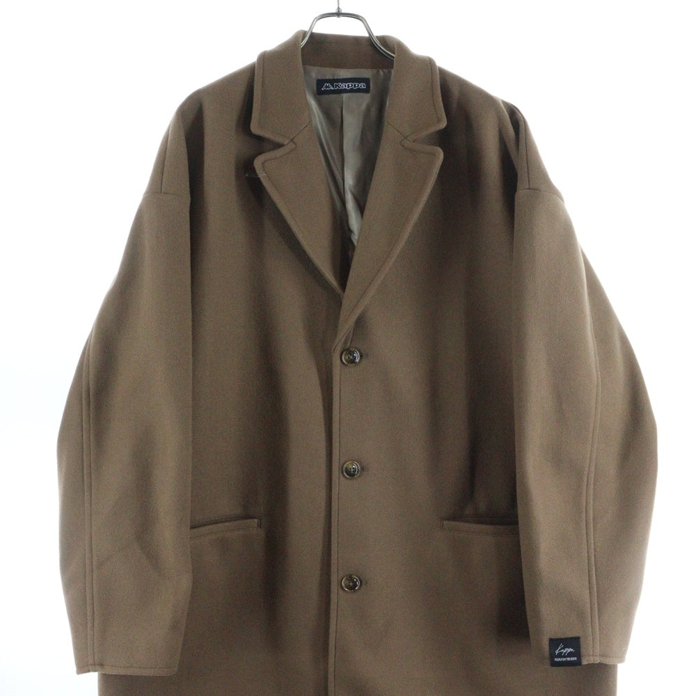KAPPA(カッパ) 3B 袖口ロゴデザイン ポリエステル チェスターコート ブラウン KPO-21052AN
