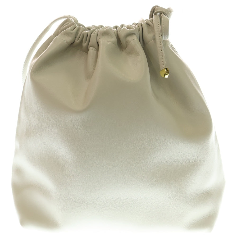 CELERI(セルリ) フェイクレザー ドローストリング ショルダーバッグ ホワイト