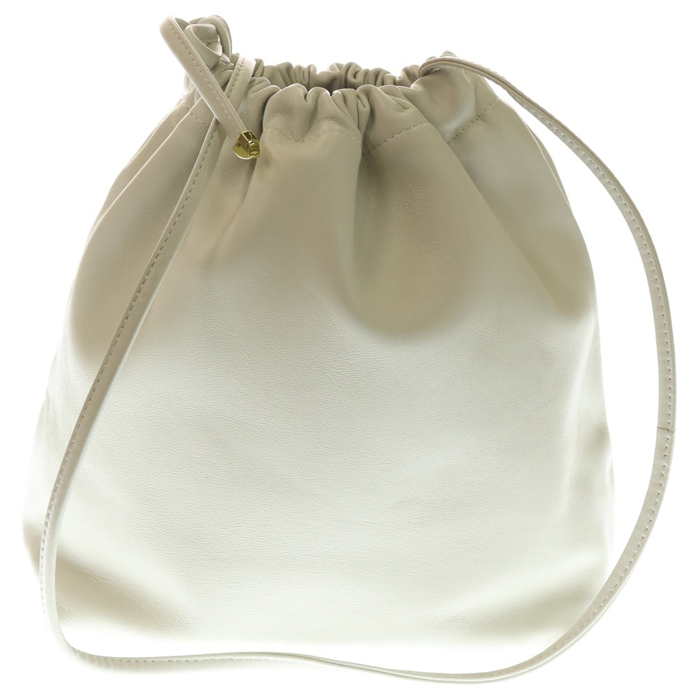 CELERI(セルリ) フェイクレザー ドローストリング ショルダーバッグ ホワイト