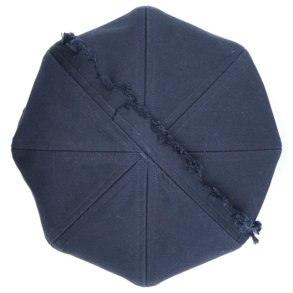 Ground Y(グラウンドワイ) DAMAGED COTTON CASQUETTE ダメージ加工 コットン キャスケット 帽子 ブラック GA-H02-051-1-02
