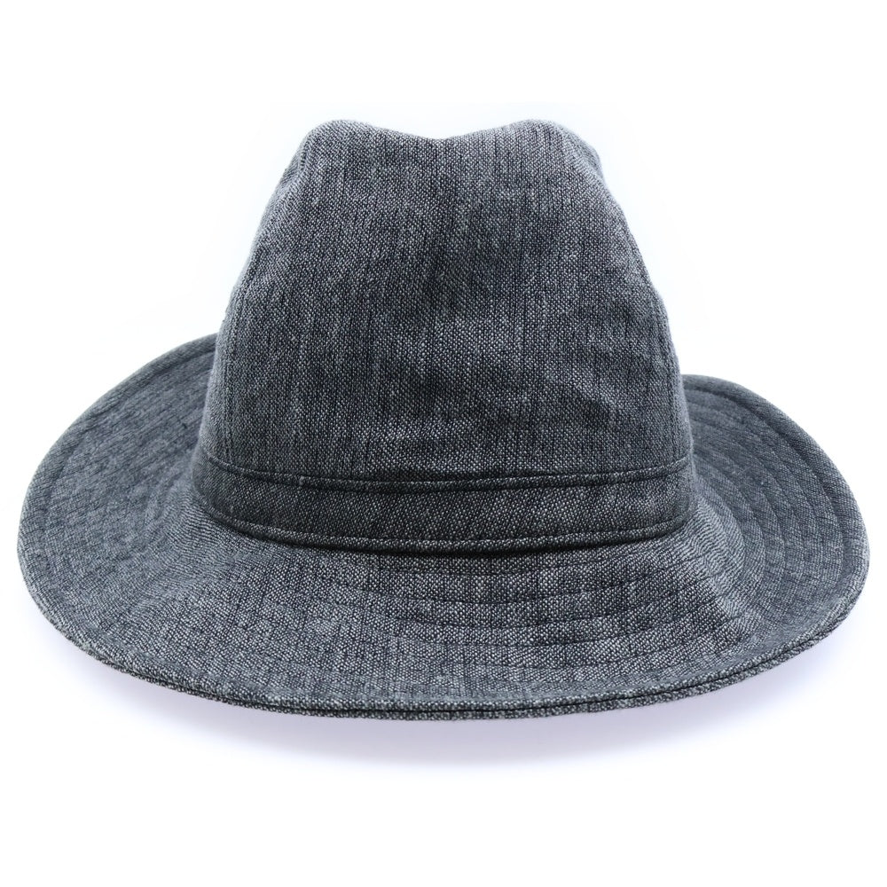 Yohji Yamamoto POUR HOMME(ヨウジヤマモト プールオム) リネン フェドラハット 帽子 グレー H0-H05-308