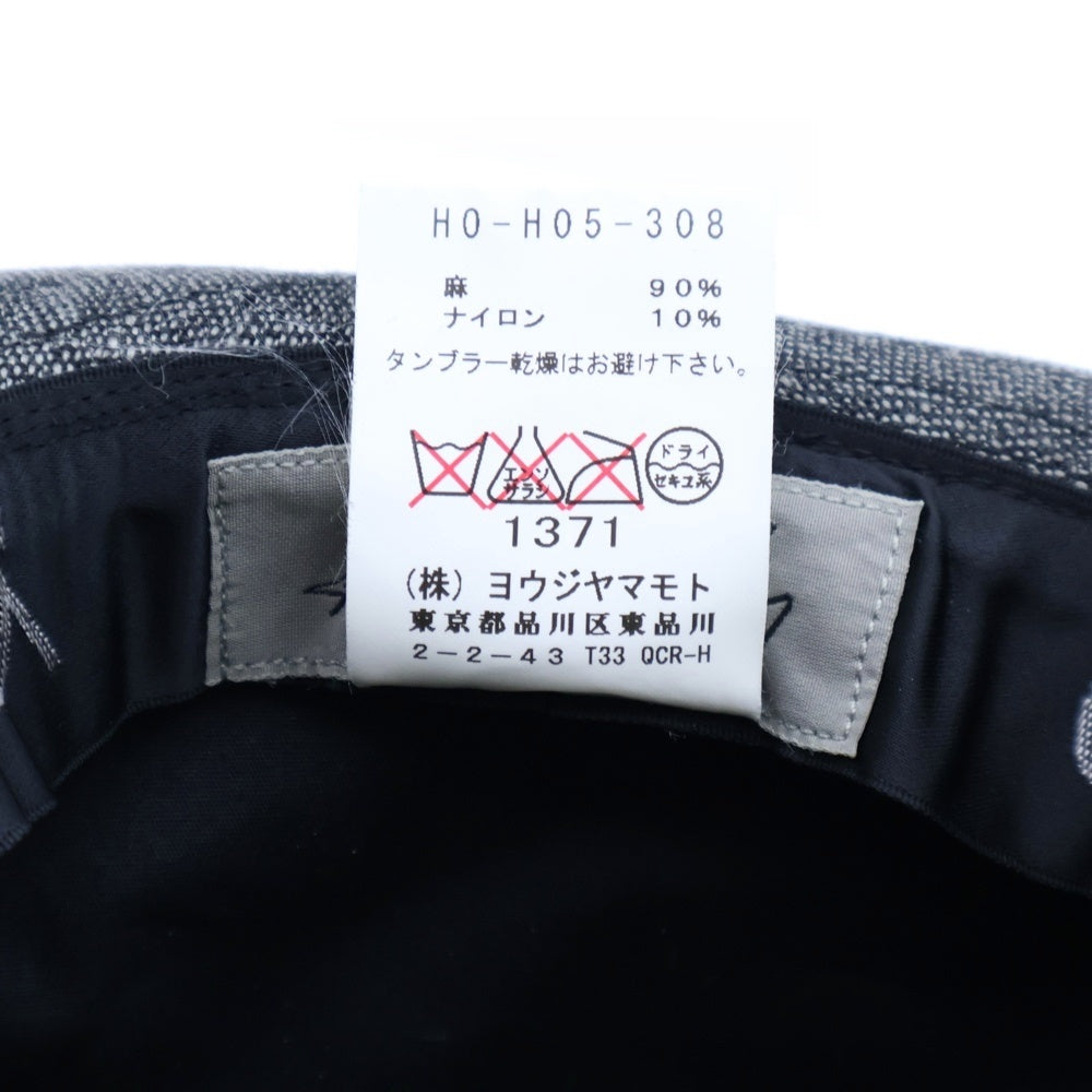 Yohji Yamamoto POUR HOMME(ヨウジヤマモト プールオム) リネン フェドラハット 帽子 グレー H0-H05-308