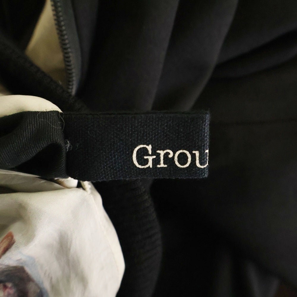 Ground Y(グラウンドワイ) SAMPLE サンプル 裏地総柄 ウール ダブルジップブルゾン ジャケット ブラック