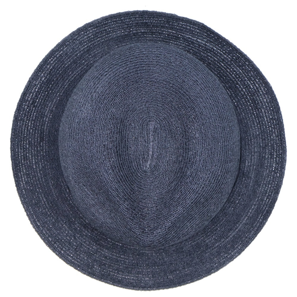 Yohji Yamamoto POUR HOMME(ヨウジヤマモト プールオム) リボンデザイン 中折れ パナマハット ブラック HB-H04-350