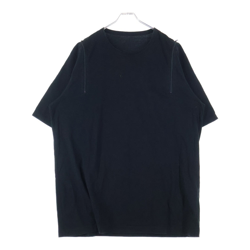 Ground Y(グラウンドワイ) SAMPLE サンプル ジップデザイン オーバーサイズドカットソー 半袖Tシャツ ブラック