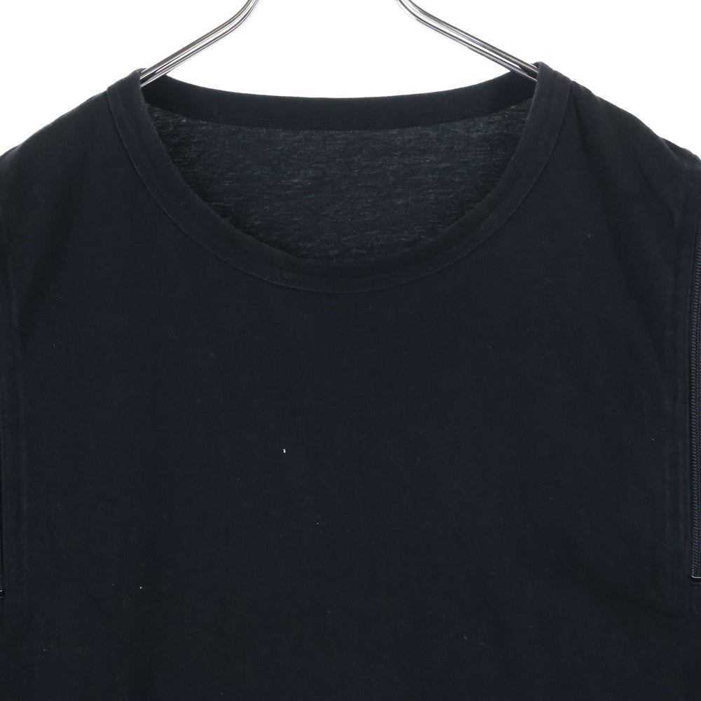 Ground Y(グラウンドワイ) SAMPLE サンプル ジップデザイン オーバーサイズドカットソー 半袖Tシャツ ブラック