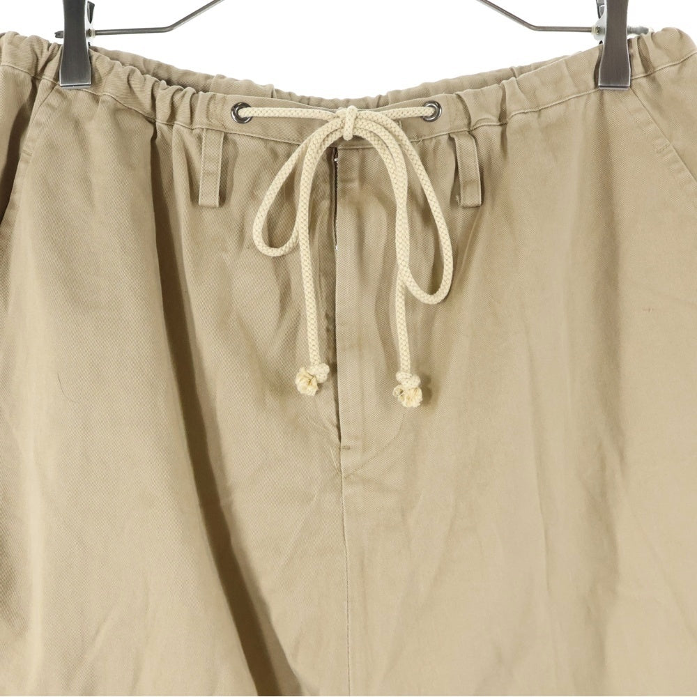 Ground Y(グラウンドワイ) ドローストリング コットン サルエル イージーパンツ ブラウン GH-P23-024