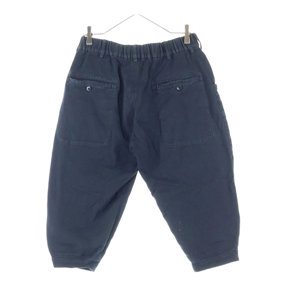 Yohji Yamamoto POUR HOMME(ヨウジヤマモト プールオム) コットンサルエル リブ イージーパンツ ネイビー HO-P46-970