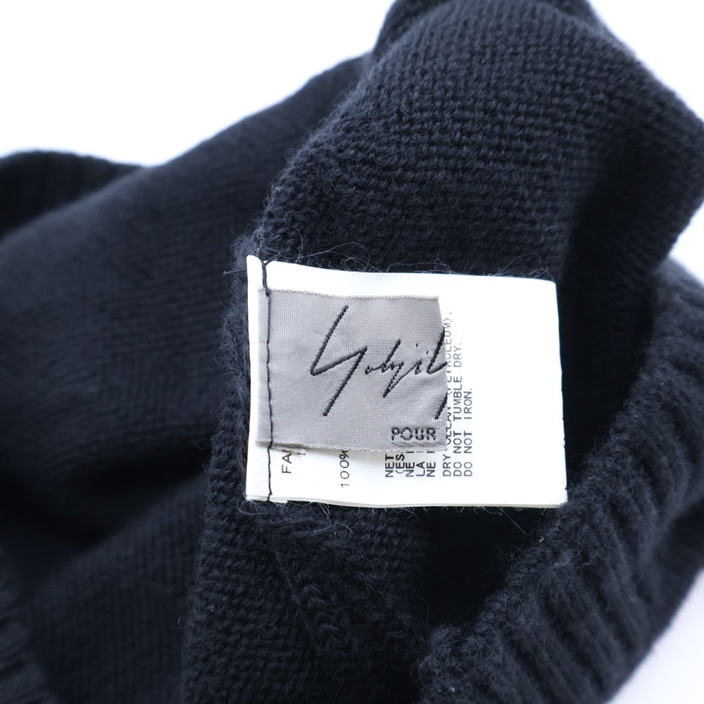 Yohji Yamamoto POUR HOMME(ヨウジヤマモト プールオム) バードプリント ニット帽 キャップ 帽子 ブラック HP-H08-933