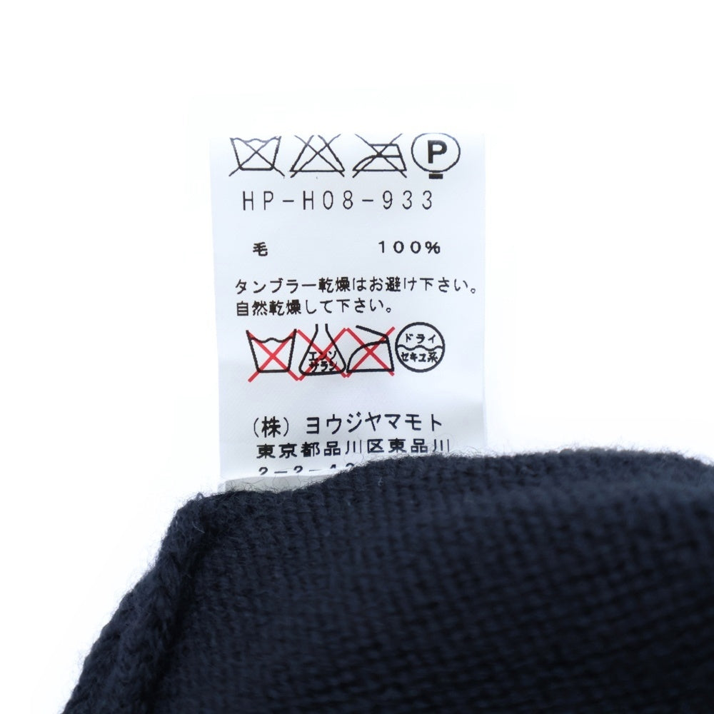 Yohji Yamamoto POUR HOMME(ヨウジヤマモト プールオム) バードプリント ニット帽 キャップ 帽子 ブラック HP-H08-933