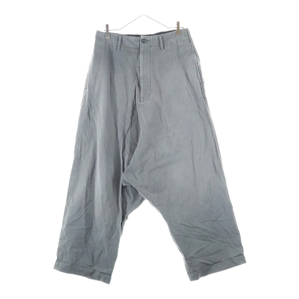 Ground Y(グラウンドワイ) コットン ワイド サルエルパンツ グレー GY-P03-002