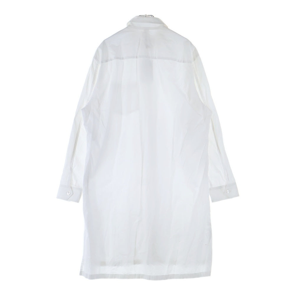 Ground Y(グラウンドワイ) 長袖ロングボタンダウンシャツ ホワイト GD-B10-007