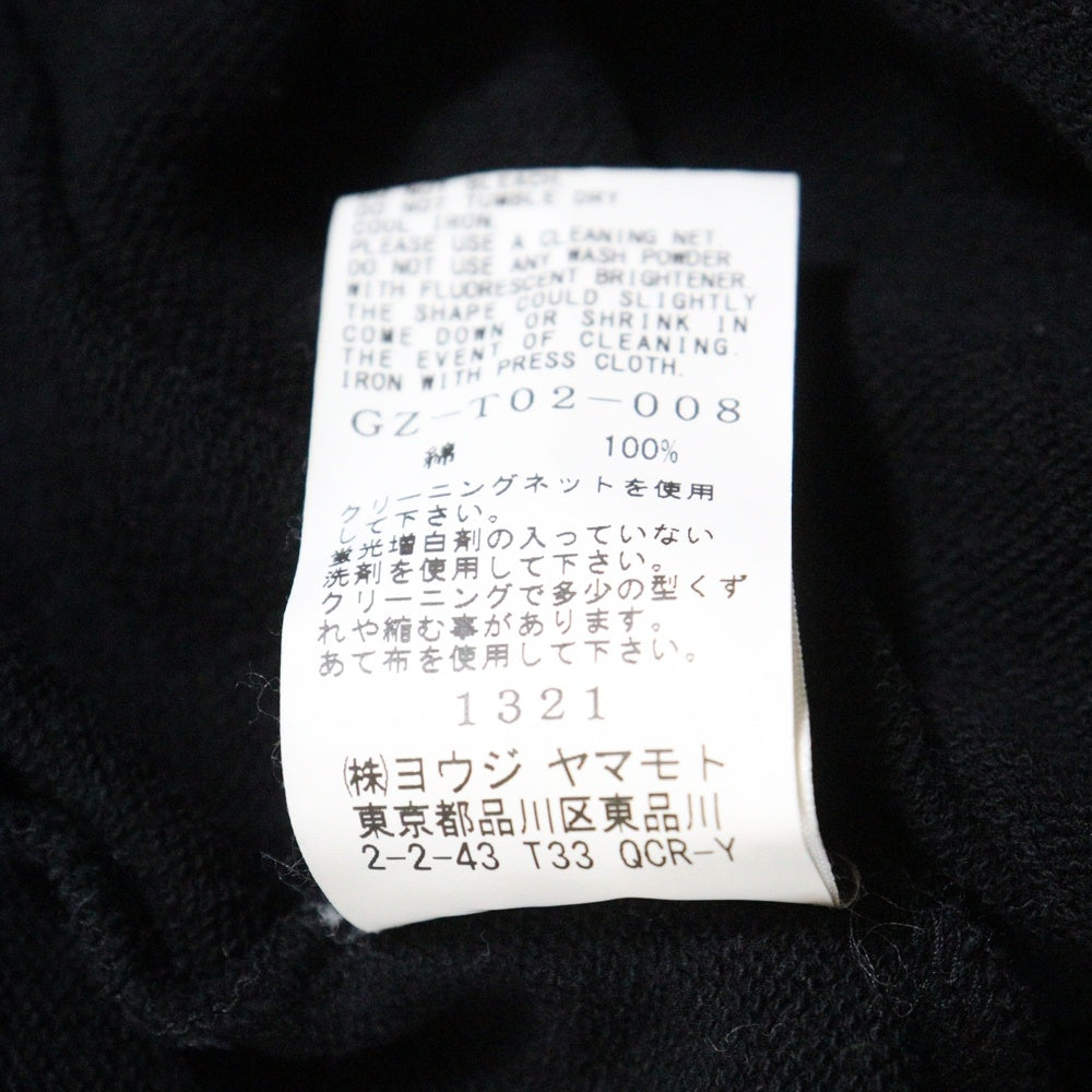 Ground Y(グラウンドワイ) 切替加工長袖コットンカットソー ブラック GZ-T02-008