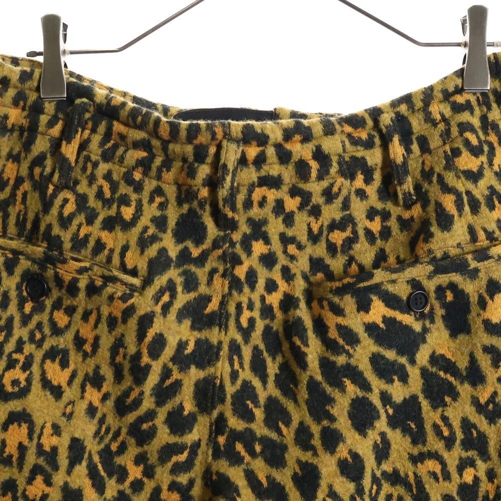 Yohji Yamamoto POUR HOMME(ヨウジヤマモト プールオム) 13AW ダークレオパード柄 ウールショートパンツ ショーツ ハーフパンツ ブラウン/ブラック HQ-T35-086