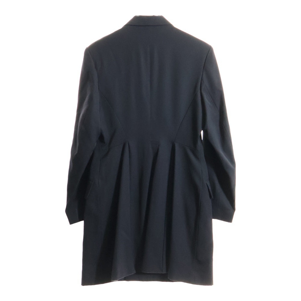 Y's(ワイズ) ビックシルエット ダブルブレスト ピークドラペル ロング ドレープ テーラードジャケット レディース ブラック YN-J54-113