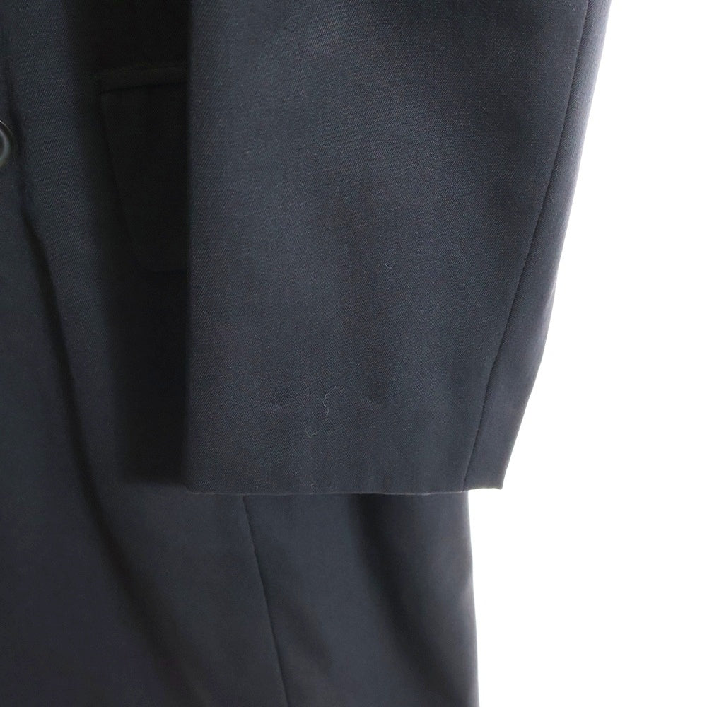 Y's(ワイズ) ビックシルエット ダブルブレスト ピークドラペル ロング ドレープ テーラードジャケット レディース ブラック YN-J54-113