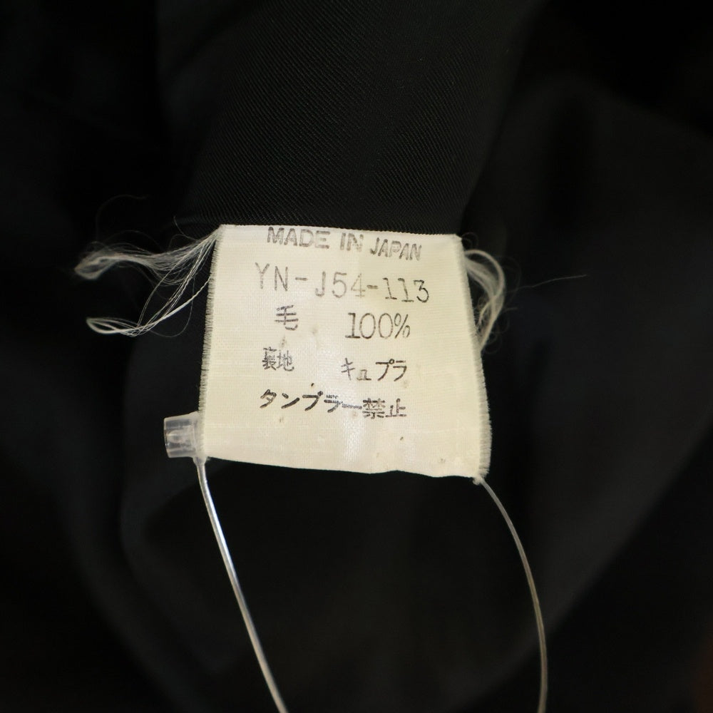 Y's(ワイズ) ビックシルエット ダブルブレスト ピークドラペル ロング ドレープ テーラードジャケット レディース ブラック YN-J54-113