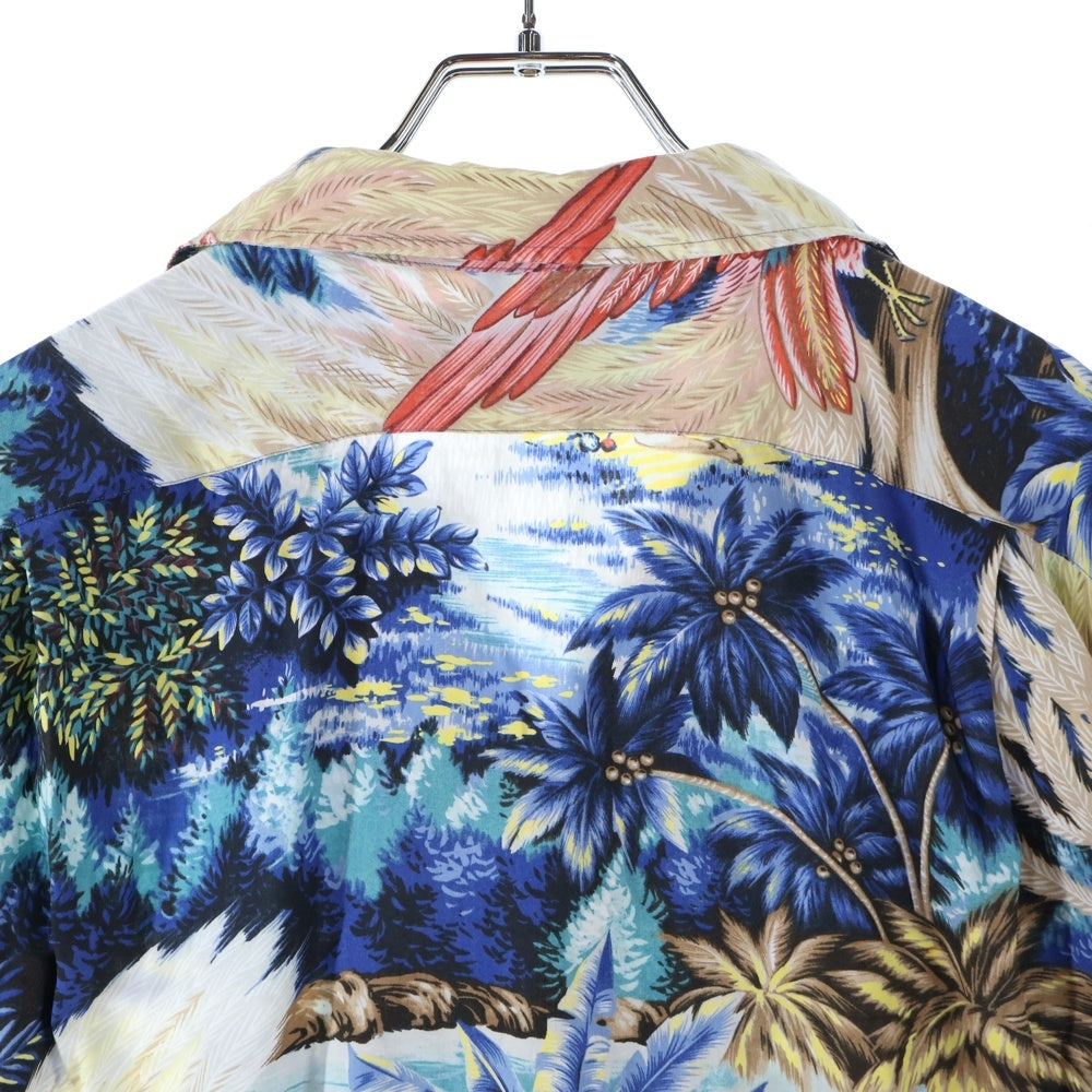 POLO RALPH LAUREN(ポロラルフローレン) 90S CLASSIC FIT 総柄 不死鳥 レーヨン オープンカラー 半袖アロハシャツ マルチカラー