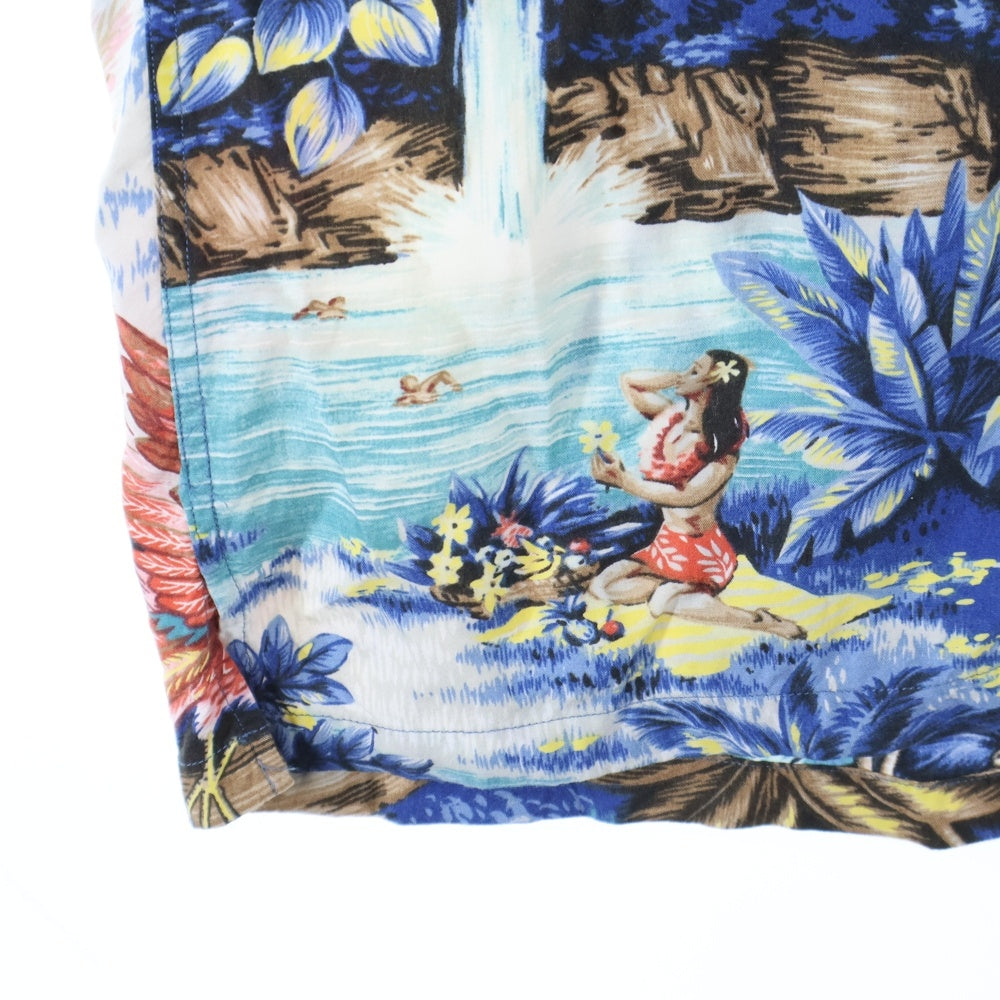 POLO RALPH LAUREN(ポロラルフローレン) 90S CLASSIC FIT 総柄 不死鳥 レーヨン オープンカラー 半袖アロハシャツ マルチカラー