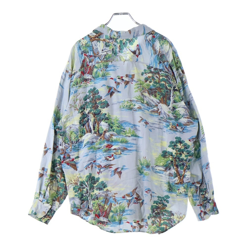 RALPH LAUREN(ラルフローレン) 80S 総柄 レーヨン オープンカラー 長袖アロハシャツ マルチカラー