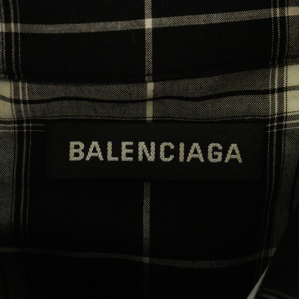 BALENCIAGA(バレンシアガ) 19SS Back Logo Check L/S Shirt バックロゴ