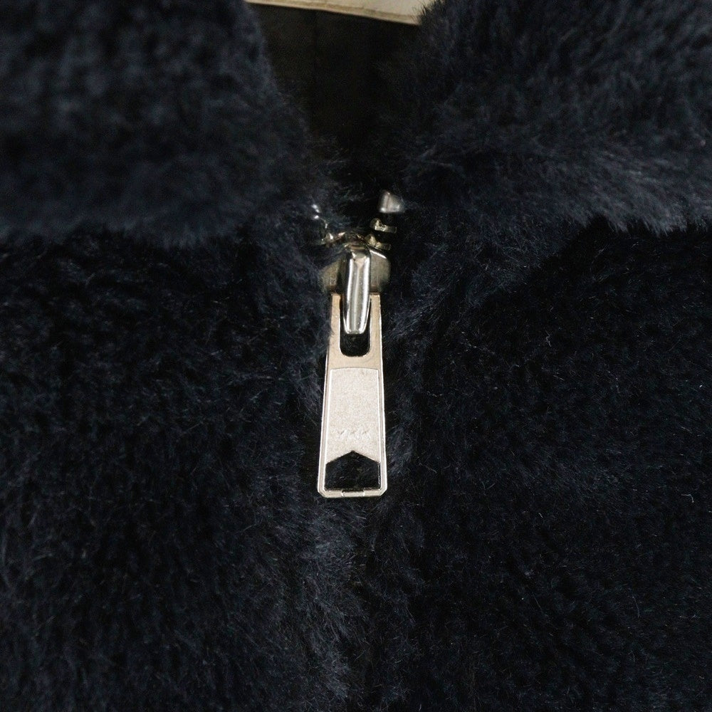 monkey time(モンキータイム) MT FAUX FUR ZIP BLSN ダブルポケット ジップアップ ファーブルゾン ジャケット ブラック 8325-199-1484