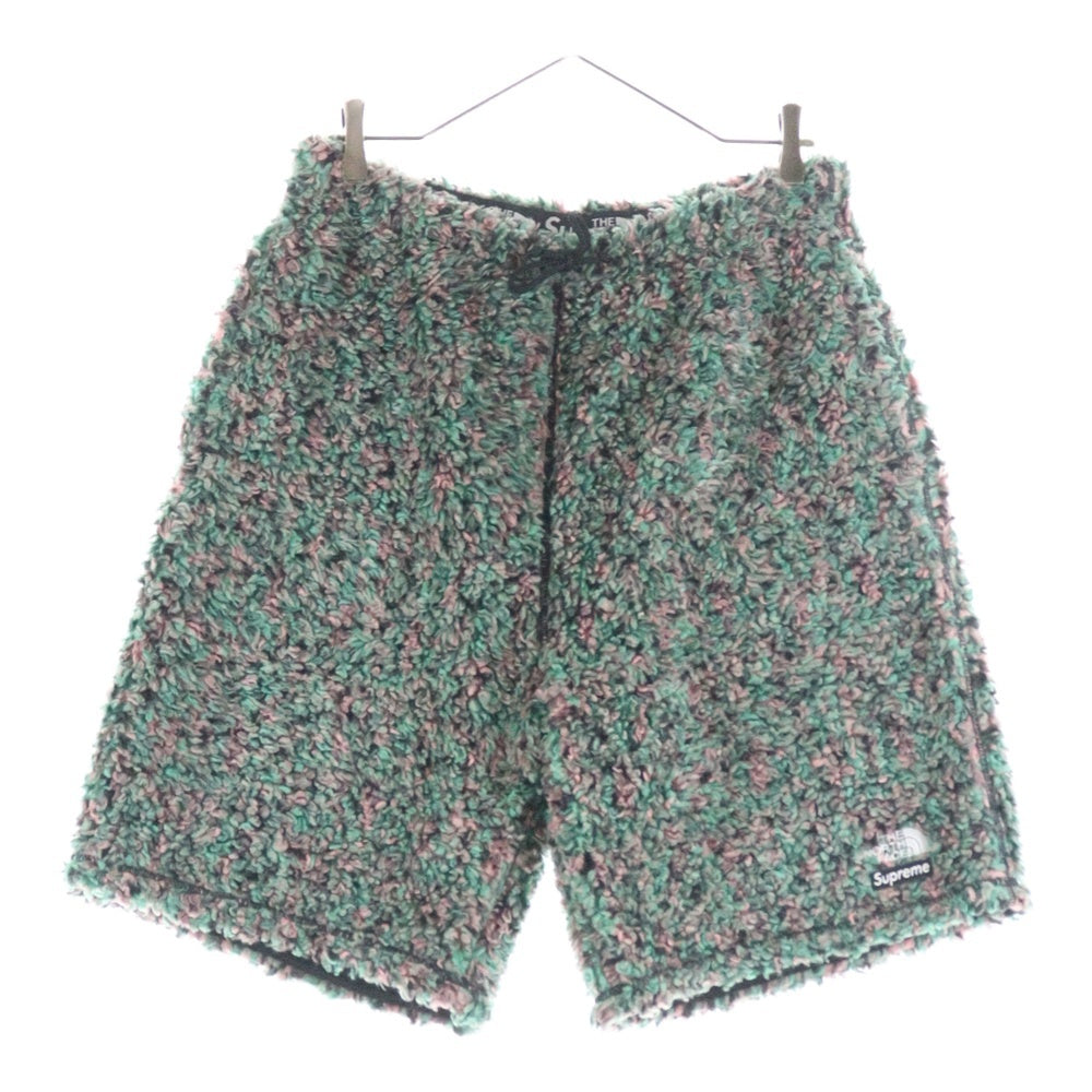 SUPREME(シュプリーム) 23SS ×THE NORTH FACE High Pile Fleece Short ハイパイルフリース ショートパンツ グリーン/ピンク NB02308I
