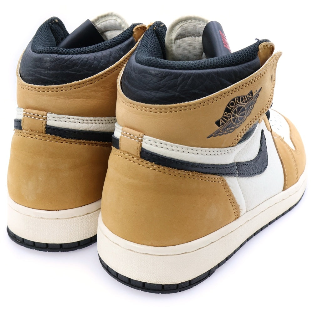 NIKE(ナイキ) AIR JORDAN 1 RETRO ROOKIE OF THE YEAR エアジョーダン レトロ ルーキオブザイアー ハイカットスニーカー ブラウン/ホワイト US8/26cm 555088-700