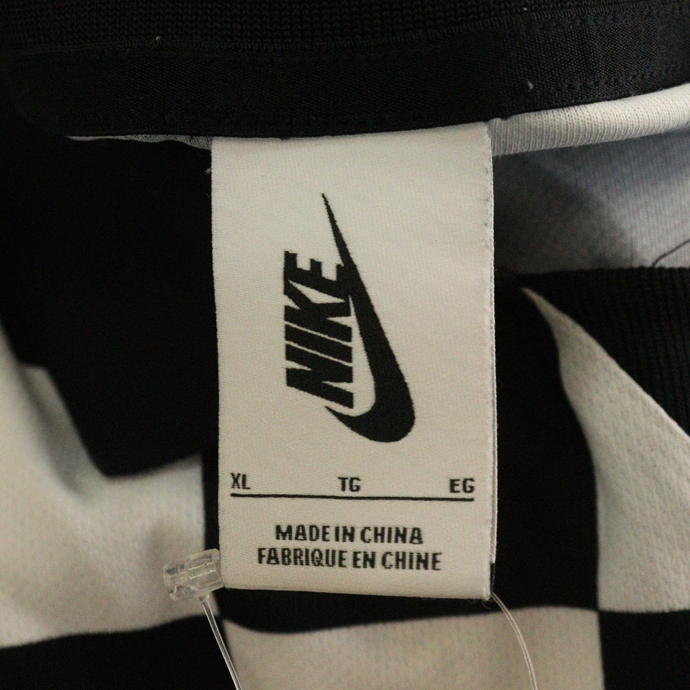 NIKE(ナイキ) 18SS ×OFF-WHITE FB JERSEY AWAY オフホワイト フットボール アウェイ ジャージ チェック柄長袖 ロングスリーブシャツ ブラック/ホワイト AO1217-010