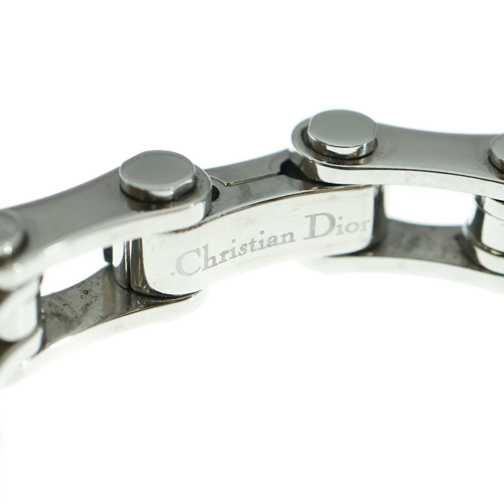 Christian Dior(クリスチャンディオール) チェーンブレスレット クオーツ時計 腕時計 レディース シルバー D104-100